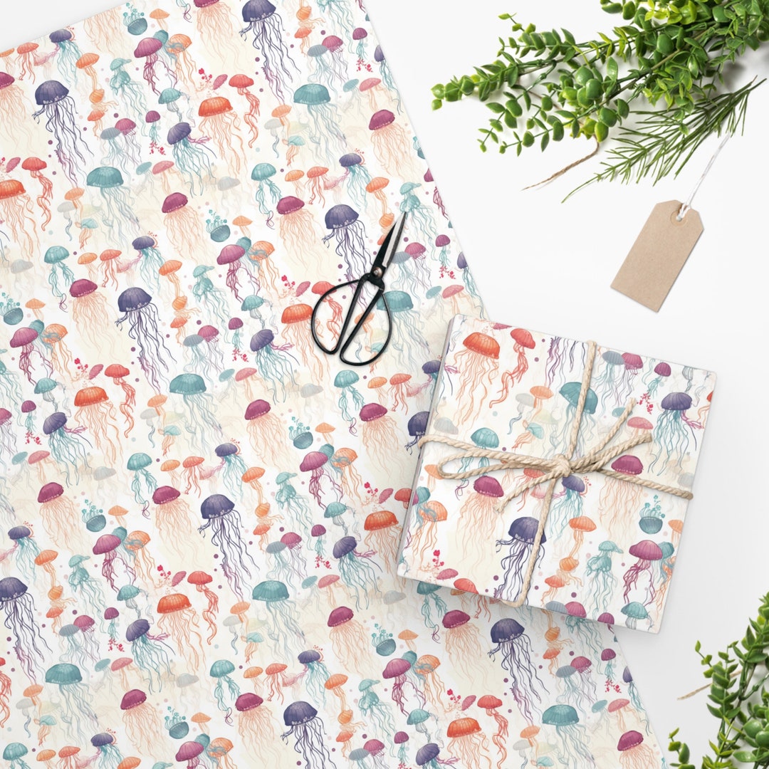 Jellyfish Wrapping Paper Etsy