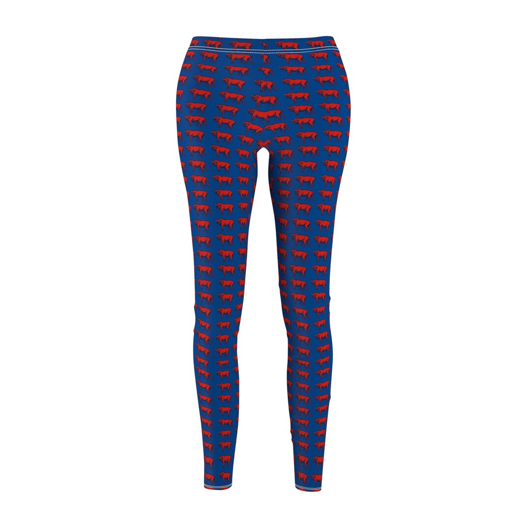 Blue Leggingsbills Mafia Leggings Navy Red Bills Leggings Bills Fan