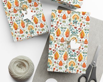 Paisley Gift Wrap Papers, Paisley Wrapping, Bright Gift Wrap, Indian Print Gift Wrap, Fancy Wrapping Paper, Boho Wrapping Paper