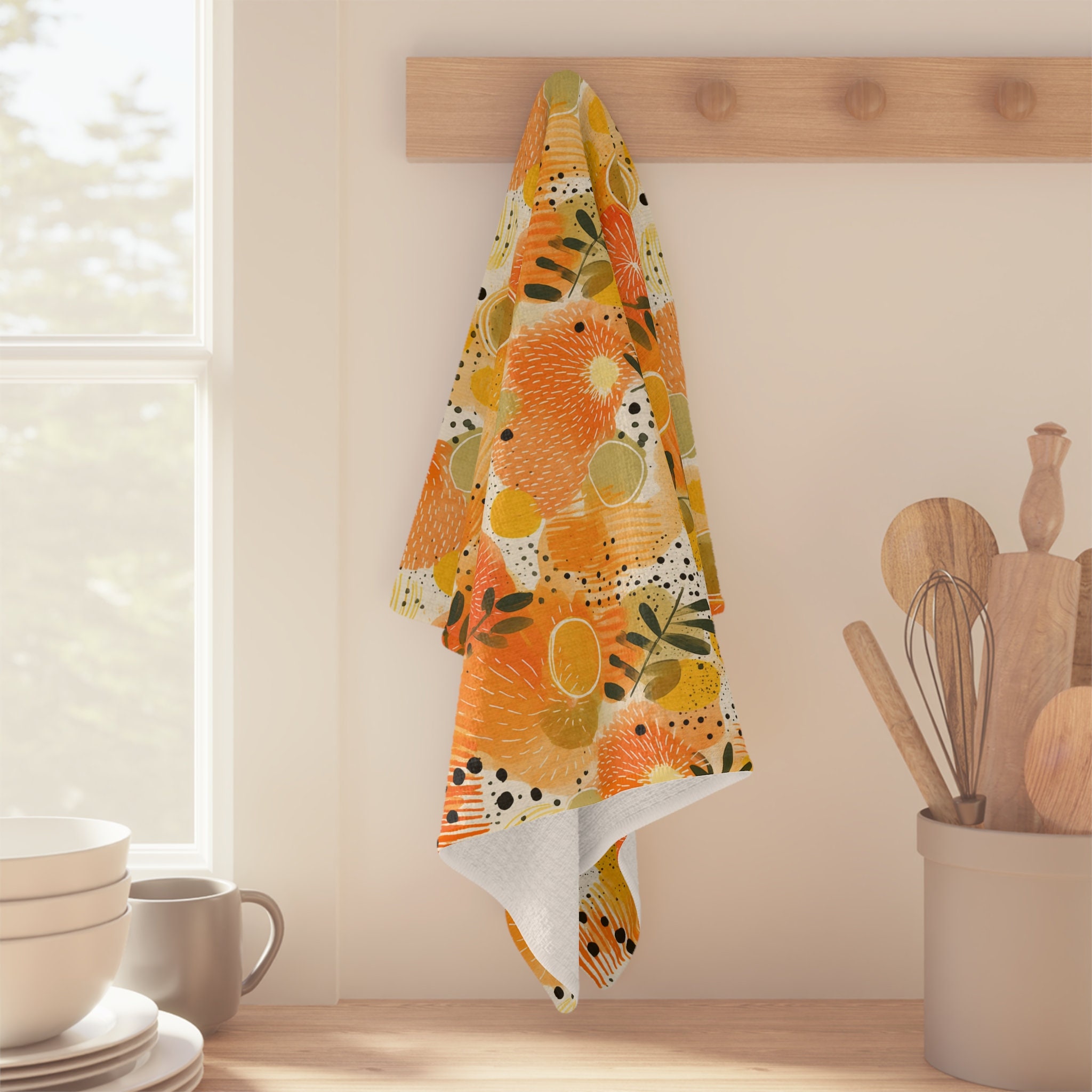 Orange tea towels best sale