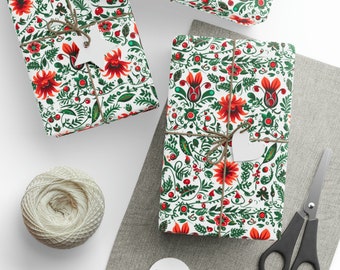 Christmas Gift Wrap, Holiday Wrapping Paper, Mexican Christmas Wrapping Paper, Holiday Gift Wrap