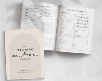 chore chart husband and wife Cleaning and Decluttering Planner | Housework Guides Chore Chart Cleaning Calendar College Students Kids Teens Adults Household Neutral