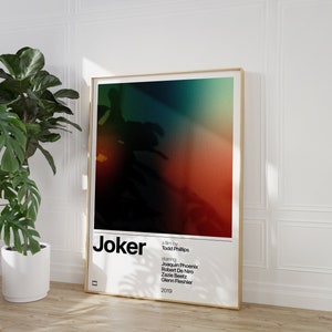 Joker, Joker Movie Poster, Joaquin Phoenix, Thriller Movie, Gradient Wall Art, Film Poster, Digital Movie Poster