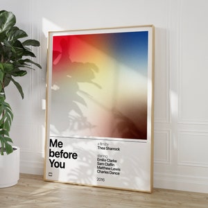 Me Before You, Me Before You Movie Poster, Romance Minimalist Film Poster, Typography Film Print, Gradient Aura Art, Gift for Movie Lovers