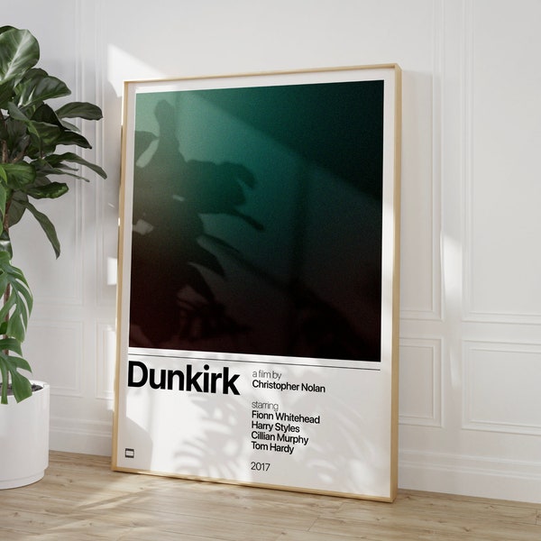 Dunkirk, Dunkirk Movie Poster, Minimalist Film Print, Gradient Aura Wall Art Decor, Gift for Movie Lovers, Movie Poster Digital