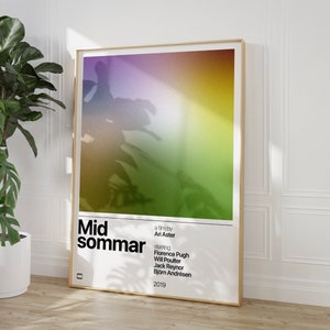 Midsommar, Midsommar Movie Poster, Florence Pugh, Ari Aster, Indie Film, Gradient Wall Art, Typographic Film Poster, Movie Lovers Gift
