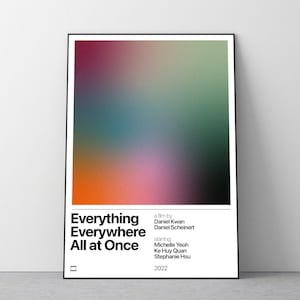 Everything Everywhere All at Once Movie Poster: Minimalist Gradient Aura (Digital Download)