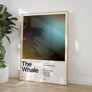 The Whale, The Whale Movie Poster, Brendan Fraser, Gradient Aura Wall Art, Minimalist Film Poster, Digital Movie Poster