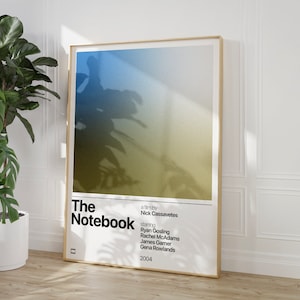 The Notebook, The Notebook Movie Poster, Ryan Gosling, Rachel McAdams, Gradient Wall Art, Romance Film Poster, Digital Movie Poster