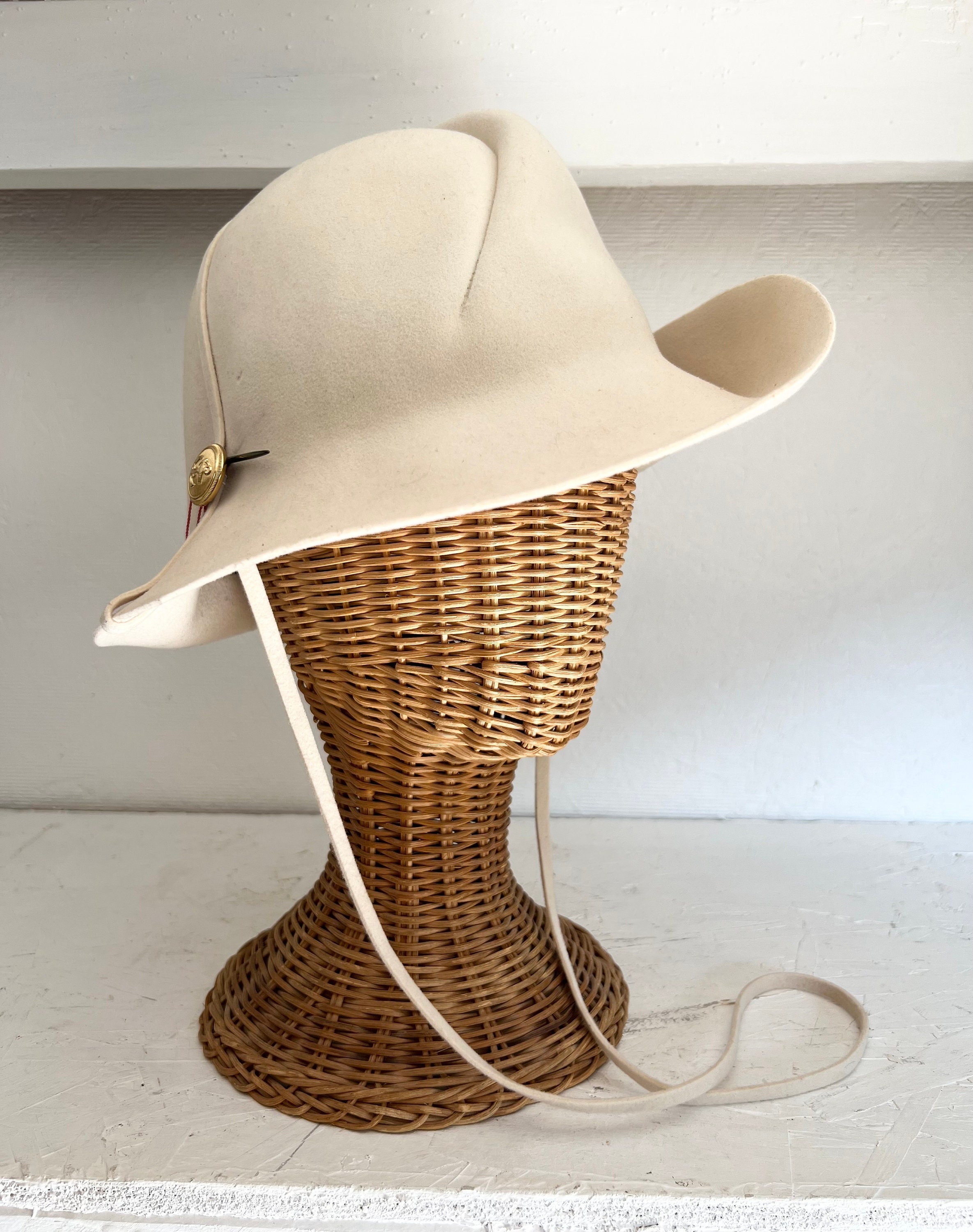 Vintage Felt Wool Hat by Frank Olive - Etsy