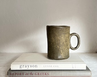 Unique Handmade Green Pottery Mug