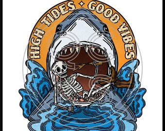 High Tides Good Vibes Farbe PNG