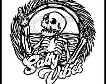 Salty Vibes Umriss PNG