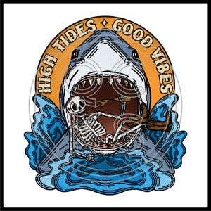High Tides Good Vibes Color PNG