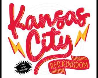 Kansas City Red Kingdom Banner w/ Bolts Two-Tone
