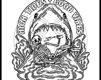 Grandes marées Good Vibes Outline Only PNG