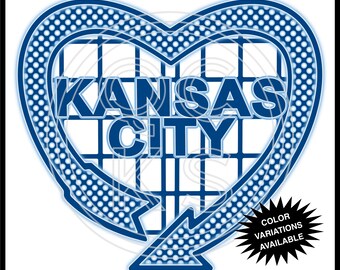 Kansas City Baseball Love Blue & Lt Blue Marquee 2 PNG