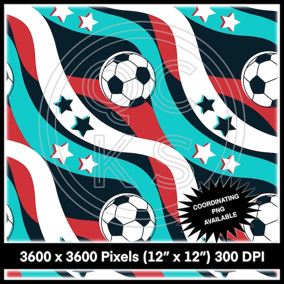 Kansas City Women’s Soccer Seamless Pattern 1 JPEG (Coordinating PNGs available but not included)