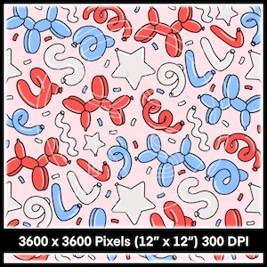 Party in the USA Seamless Pattern Light Pink