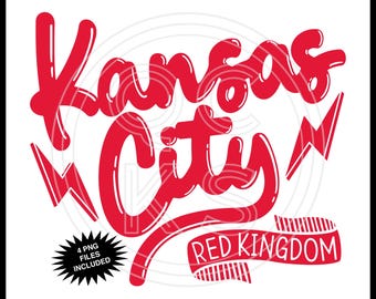 Kansas City Red Kingdom Banner w/ Bolts Single Color