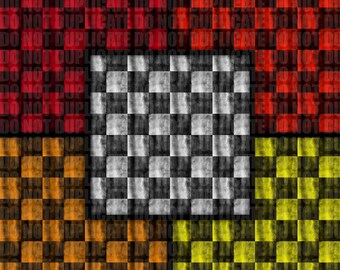 Grunge Checkered Halloween Seamless Pattern Bundle 3