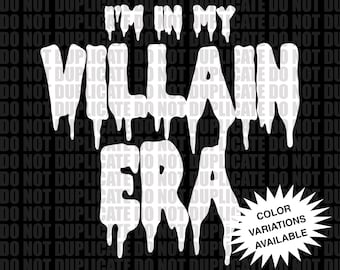Villain Era Black & White PNG