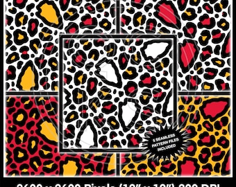 Arrowhead Leopard Seamless Pattern Bundle 2 (Coordinating PNG bundle available but not included)