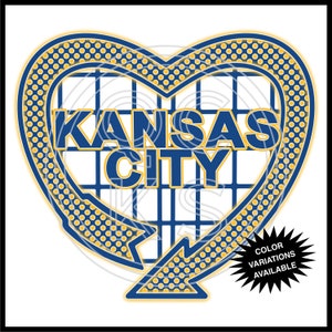 Kansas City Baseball Love Carpa azul y amarilla 1 PNG