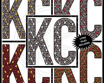 Pfeilspitze Leopard KC PNG Bundle 2 (Koordinierendes nahtloses Musterpaket verfügbar, aber nicht enthalten)