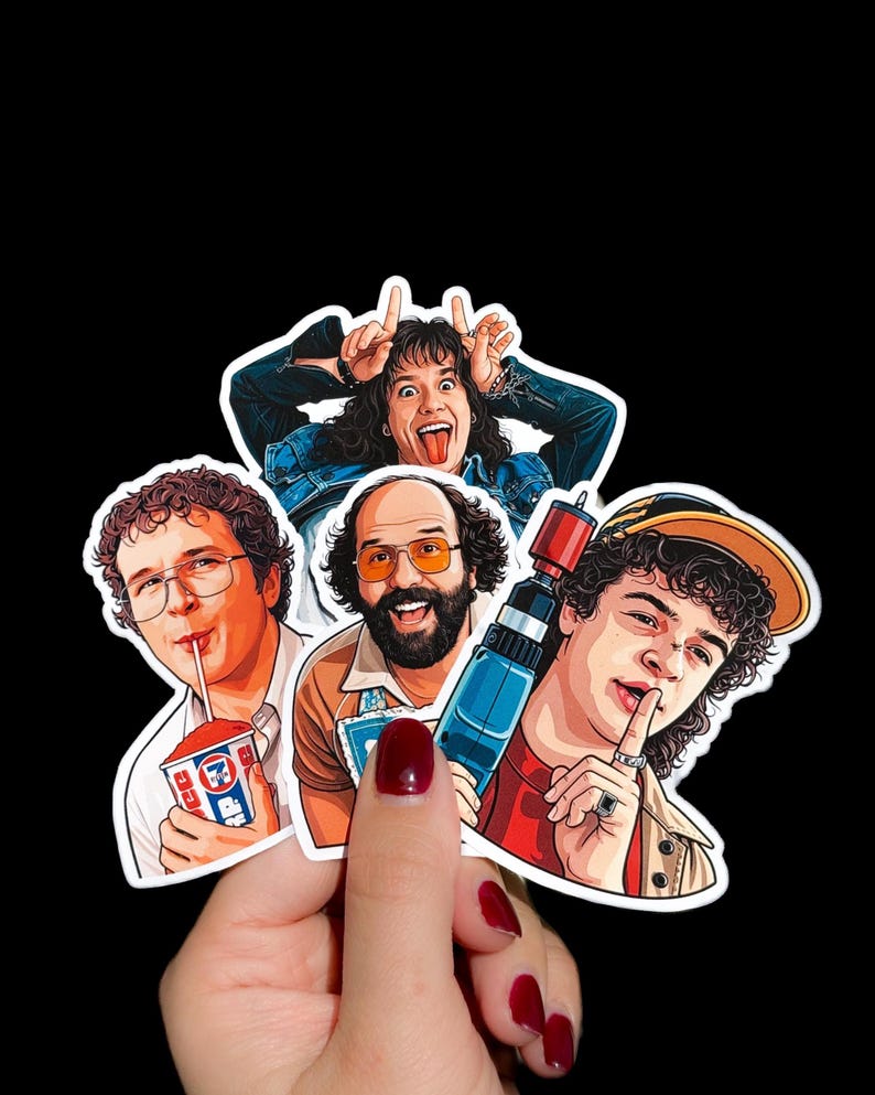 80s Adventure Sticker Pack – Retro Nerd, Rock & Comedy Vibes ...