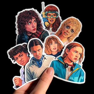 80s Girl Power Sticker Pack / Retro Adventure & Heroine Vibes / Waterproof Stranger's Fan Art Sticker Pack