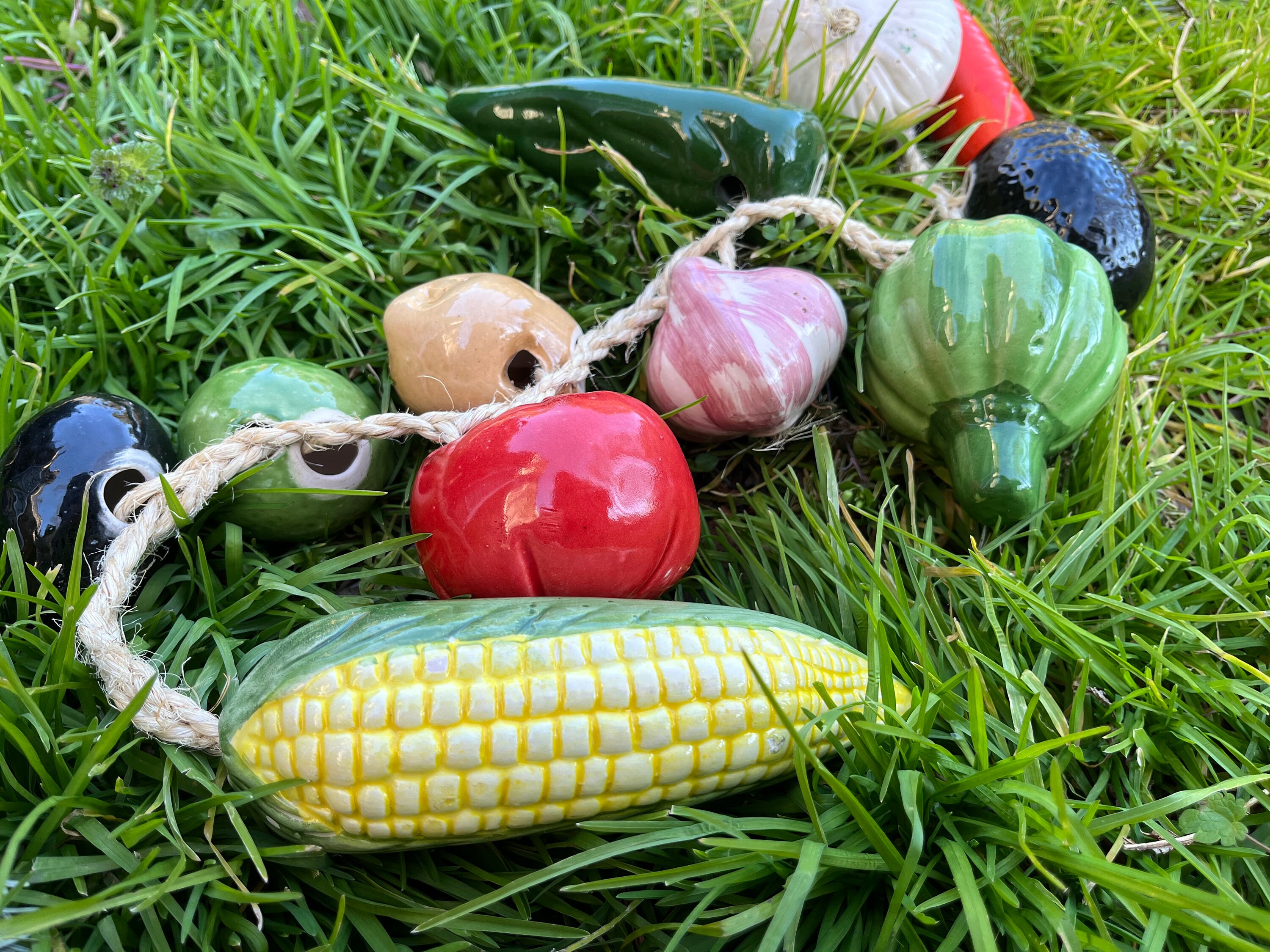 Vintage Ceramic Vegetables on A Rope Etsy