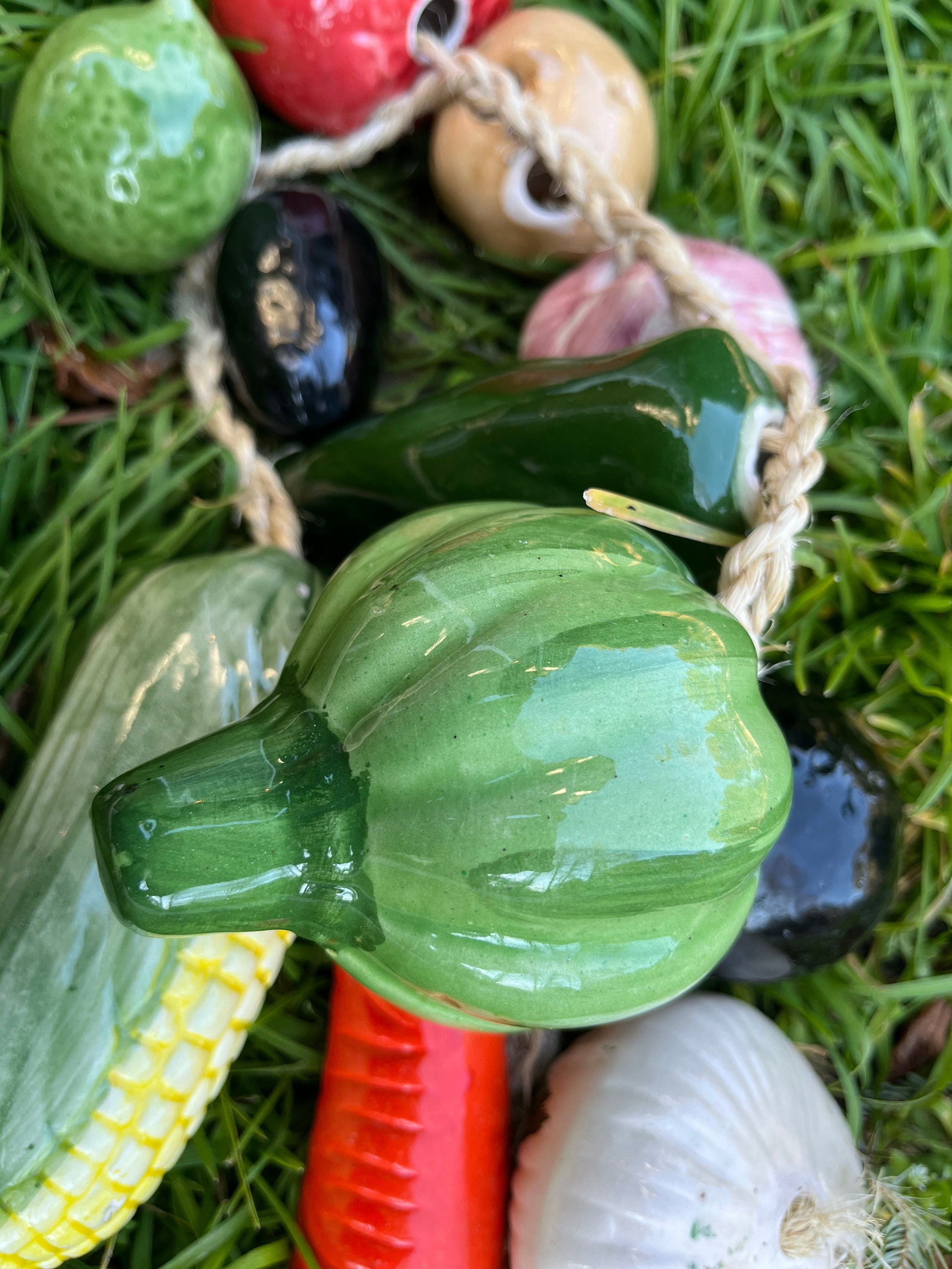 Vintage Ceramic Vegetables on A Rope Etsy