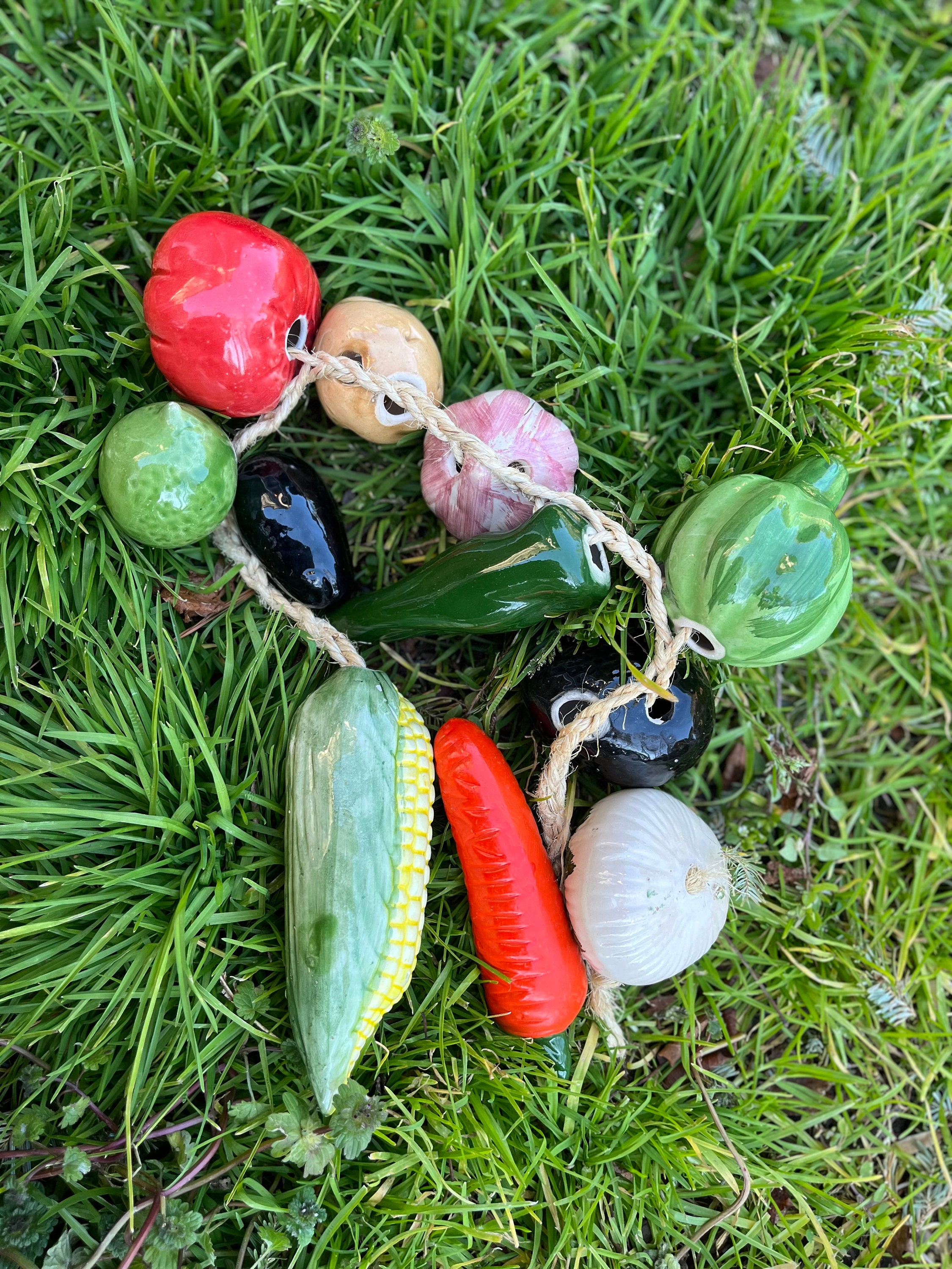 Vintage Ceramic Vegetables on A Rope Etsy