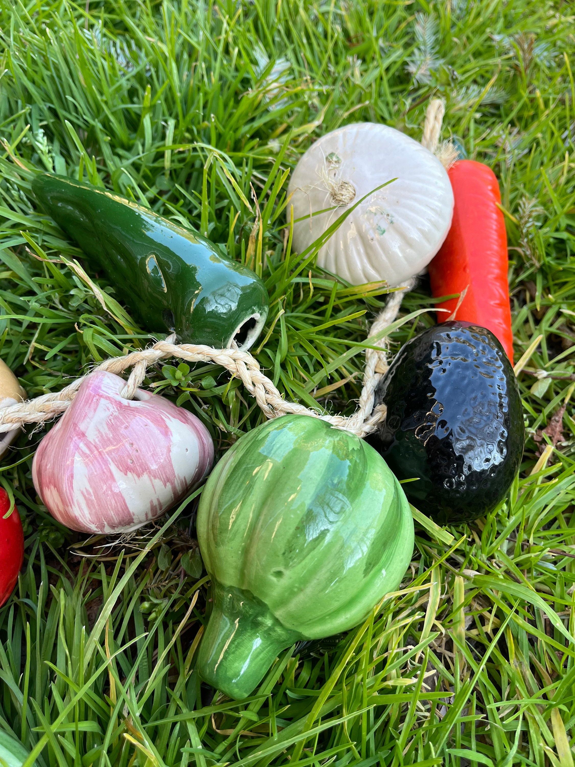 Vintage Ceramic Vegetables on A Rope Etsy