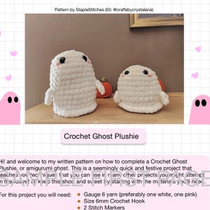 Schema Fantasma all'uncinetto PDF, Schema Scritta Halloween, Schema Fantasma Amigurumi