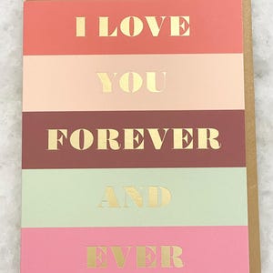Tarjetas manuscritas "Te amo para siempre" de Rifle Paper Co.