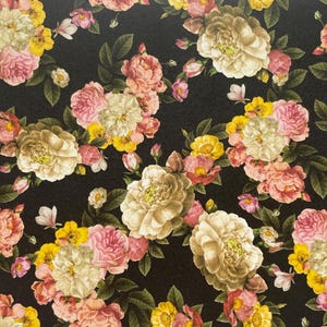 Tarjeta floral manuscrita