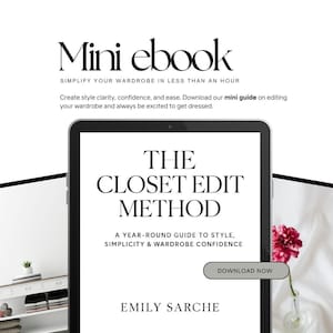 Mini Closet Edit Workbook | Wardrobe Declutter Planner | Style Organizer PDF | Capsule Wardrobe Checklist for Women 40+