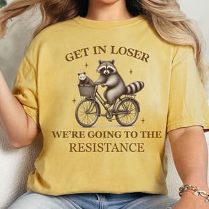 Vintage Racoon Resist Shirt, Pro Democracy Protest TShirt, Anti-Fascism, Due Process, Political Activism Tee, Social Justice, Comfort Colors