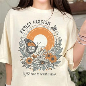 Resist Shirt, Protest T-Shirt, Anti Trump Shirt, Anti-Fascism, Pro Democracy, Political Activism Tee, Social Justice, Comfort Colors