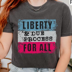 Anti Trump Shirt, Anti-Fascism, Due Process, Protest T-Shirt, Resist, Pro Democracy, Political Activism Tee, Social Justice, Comfort Colors