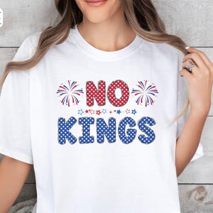 4th of July No Kings in America Shirt, Anti Trump Shirt, Protest Tee, Pro Democracy, Political Tees, Social Justice, Comfort Colors