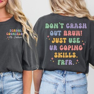 Camiseta de consejero escolar de la Generación Z, personalizada, regalos personalizados, salud mental, colores cómodos