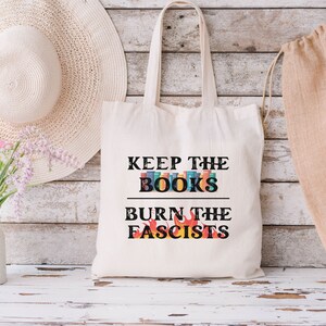 Read Banned Books Tote Bag, Save the Books, I'm with the Banned Tote, Book Lover Tote Bag, Social Justice Gift, Literary Tote Bag image 2