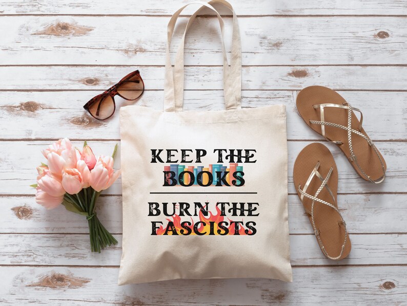 Read Banned Books Tote Bag, Save the Books, I'm with the Banned Tote, Book Lover Tote Bag, Social Justice Gift, Literary Tote Bag image 4