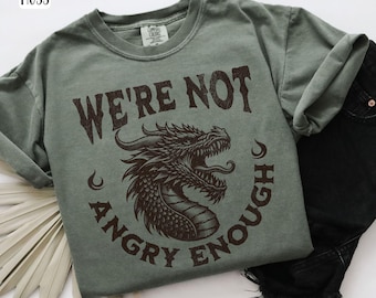 Vintage Dragon Anti-Fascist Shirt, Not Angry Enough, Ice Out, Anti Trump Shirts, Protest Tee, Human Rights, Social Justice, Comfort Colors