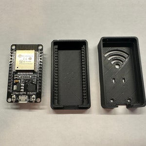 ESP32 WROOM 30-pin 3D Printed Snap-lock enclosure w/LED and button holes