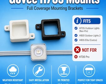 Govee Permanent Outdoor Light Clips, Full Mounts for 1x2 (H705/Elite Costco Model)