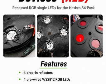 Hasbro 1984 Proton Pack - Recessed Emitter Devices (RED) RGB LED Replacement Kit